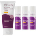 Trilastin-Sr Intensive Stretch Mark Cream (5.5Oz) Bundle With Nipple & Lip Balm (3Pk) | Fast-Acting Stretch Marks Cream With Absorption Enhancing Serum | Breastfeeding & Ingesting Safe Balm