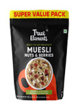 True Elements Muesli Nuts & Berries 700G - With 14% Millets, Almonds & Cranberries | Muesli Nuts Delight | Breakfast Cereal