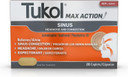 Tukol Max Action Sinus, Congestion & Pressure Caplets For Pain, Headache Relief, Expectorant, Non-Drowsy, 20 Count