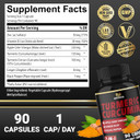 Turmeric Curcumin - 95% Curcuminoids & Apple Cider Vinegar, Ginger Root And Black Pepper For Advanced Absorption - Supports Immune System - 90 Capsules [3-Month Supply]