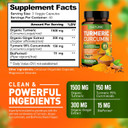 Turmeric Curcumin 1965Mg With Ginger & Bioperine Black Pepper Extract - High Absorption 95% Curcuminoids For Joint & Antioxidant Support - Non-Gmo, Gluten-Free, Vegan - 120 Herbal Supplement Capsules