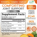 Turmeric Curcumin Supplement 2600Mg - 95% Curcuminoids With Organic Turmeric & Bioperine Black Pepper For Best Absorption, Nature'S Vegan Joint Support, Non-Gmo Tumeric, Bottled In Usa - 120 Capsules