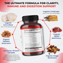 Ultra Mushroom Supplement Complex W Lion'S Mane Cordyceps Maitake - 8 In 1 Mushroom Brain Supplements For Enhanced Clarity And Focus | 150 Capsules