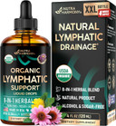 Usda Organic Lymphatic Drainage Supplement - Echinacea | Elderberry | Dandelion | Rosehip | Cleavers | Calendula | Burdock - Made In Usa - Lymph System Drops - Immune Support, Cleanse & Detox, 4 Fl Oz