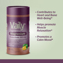Vaily® Liquid Magnesium Supplement 300 Mg - Enhanced Absorption, Heart & Bone Health - Helps Calm Restful Sleep - Liquid Magnesium Bisglycinate For Adults - Lemon Flavor,30Pk