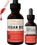 Vegan Vitamin B12 Sublingual Liquid Drops By Live Conscious- Methylcobalamin Max Strength B12 5000Mcg Formula - Vegan B 12 Vitamin Support Energy, Promote Memory & Aid Immune System - 60 Serving