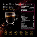 Vinia Blood Flow Energy Coffee Pods - Medium Roast Infused With Red Grape Piceid Resveratrol For Physical Energy & Mental Alertness, Compatible With K Cups Superfood Coffee, Full-Bodied, 30 Ct