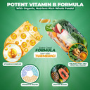 Vitamin B Complex - B Vitamins Whole Food Supplement, B12 Methylcobalamin, B1, B2, B3, B5, B6, B7, B9 - For Stress, Energy And Immune Support, Vegan, 120 Capsules
