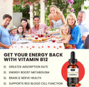 Vitamin B12 Complex 10000 Mcg | Vegan Triple Liquid B-12 Drops Sublingual Supplement | Methylcobalamin & Adenosylcobalamin & Hydroxo Blend For Long-Lasting Energy And Healthy Metabolism Berry Flavor