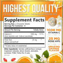Vitamin C Supplement 1000Mg - Extra Strength With Rose Hips Bioflavonoids - Sugar Free Vitamin C Chewable Pills, Nature'S Vit C For Immune Support & Antioxidant Protection - 120 Chewable Tablets