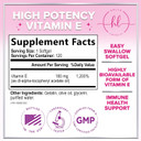 Vitamin E For Women And Men - 180 Mg (400 Iu) Dl-Alpha - Powerful Antioxidant Dietary Supplement - Hair, Skin, & Immune Health Support - Easily Absorbed Form, Non-Gmo & Gluten Free - 60 Softgels