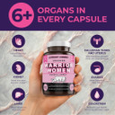 Warrior Women'S Beef Organ Superfood Supplement (Beef Heart, Liver, Colostrom & 4 More) - 100% Grass Fed & Grass Finished - Balance Hormones, Energy, & More For Women (60 Capsules, 500 Mg Each)