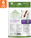 Wellness Whimzees Brushzees Dog Dental Treats, Natural Chews, Large Size Stick, (6 Count)