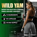 Wild Yam Supplement | Red Clover, Black Cohosh, Evening Primrose, Berberine, Myo-Inositol - Hormone Balance For Women [ 90 Capsules]