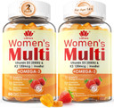Womens Multivitamin Gummy With Omega 3(Dha/Epa), Vitamin D3 K2, Calcium, Inositol, Daily Womens Vitamin A C E B Complex, L-Methylfolate, Methyl B12,Sugar Free Methylated Multivitamins Minerals, 120Cts