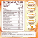 Womens Multivitamin Gummy With Omega 3(Dha/Epa), Vitamin D3 K2, Calcium, Inositol, Daily Womens Vitamin A C E B Complex, L-Methylfolate, Methyl B12,Sugar Free Methylated Multivitamins Minerals, 120Cts