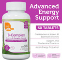 Zahler B-Complex Vitamins For Women & Men - Vitamin B Complex - B Vitamins Complex With B1 B2 B3 B5 B6 B7 B9 B12 - Advanced 2-Stage Delivery System - Gluten Free Kosher Non-Gmo Vit B (120 Tablets)
