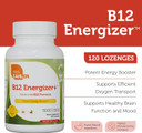 Zahler Energizer - Folate And B12 Supplement - Fast Dissolving Cherry Flavor Lozenges Dual Vitamin Methylated B12 & Folate Supplement With 1360 Mcg Folic Acid + 1000 Mcg Methyl Vitamin B12 (90 Count)