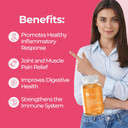 Zenzsual Turmeric, Ginger, And Black Pepper Gummies - Sugar Free Dietary Supplement - Immune Support, Healthy Skin, Joint Health, Combat Swelling Naturally (60 Natural Peach Flavored Gummies)