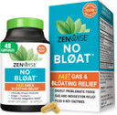 Zenwise Health No Bloat Digestive Enzymes for Gut Health, Gas & Bloating Relief - Multi Enzymes Digestion Supplement with Probiotics, Ginger, Turmeric Dandelion & Lactase - Men & Women