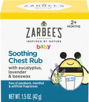 Zarbee's Baby Soothing Chest Rub with Eucalyptus & Lavender, Petroleum-Free Safe and Effective Formula