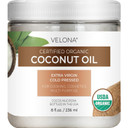 Velona USDA Certified Organic Coconut Oil Extra Virgin - 8 fl oz | Food and Cosmetic Grade | in jar | Extra Virgin, Cold Pressed
