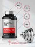 Horbäach L-Arginine 4000mg| 120 Caplets | for Men and Women | Maximum Strength Nitric Oxide Precursor | Vegetarian, Non-GMO, Gluten Free Supplement