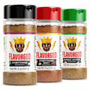 Flavor God Classic Combo Pack Of 3 Herb, Spice & Seasoning Gift Set, Everything, Everything Spicy, Garlic Lovers, Natural Healthy Spice Blend, Low Sodium Chicken, Beef, Seafood, Salad Vegetable Pizza, Steak Rub5.00 Ounce (Pack Of 3)