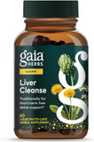 Gaia Herbs Liver Cleanse - Liver Health Support Herbal Supplement with Milk Thistle, Burdock, Turmeric, Dandelion & More* - 60 Vegan Liquid Phyto-Caps (30 Servings)