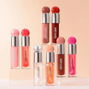 MYUANGO Moisturizing Lip Glow Oil, Hydrating Lip Care Lip Tint, Shiny Lip Glow Vegan Plumping Lip Gloss for Dry Lips (104, Travel Size)