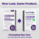 Natrol Cognium Memory Extra Strength, Brain Health Supplements for Adults, Brain Memory Supplements, Enhances Mental Agility in Healthy Adults, 60 Tablets, Up to a 30 Day Supply
