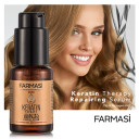 Farmasi Keratin Hair Serum, Straightener For All Hair Types Including Curly And Wavy Hair, Helps Rejuvenate The Hair, Leaving It Smooth And Shiny, 1 Fl. Oz / 30 Ml