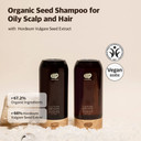 Whamisa Organic Seed Shampoo For Oily Scalp, Clarifying Shampoo, Low Ph, Cooling, Refreshing, Deep Cleanse, Oil-Controlling, Soften Hair, 17.2 Fl. Oz / 510Ml