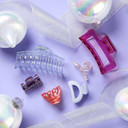 Scunci By Conair Teen Girl Holiday Gift Set, Christmas Gift Box Under $20, Includes 6 Claw Clips In Pastel Glam Colorspastel Glam
