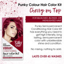 Punky Colour Box Kit Cherry On Top - For Bleached, Blonde Or Highlighted Hair, Non-Damaging Hair Dye, Vegan, Ppd And Paraben Free, Conditions And Transform To Vibrant Hair Color, Lasts Up To 35 Washescherry On Top3.50 Fl Oz (Pack Of 1)