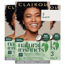 Clairol Natural Instincts Demi-Permanent Hair Dye, 2 Black Hair Color, Pack Of 32 Black