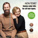 Light Mountain Henna Hair Color & Conditioner, Color The Gray - Dark Brown Hair Dye For Men/Women, 2-Step Chemical-Free, Semi-Permanent Hair Color For White, Gray, And Blonde Hair, 7 Oz (Pack Of 2)Brown/Grey