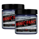 Manic Panic Blue Steel Hair Dye  Classic High Voltage - (2Pk) Semi-Permanent Hair Color - Cool, Silver Hair Dye With Blue Undertones - Vegan, Ppd & Ammonia-Free - For Coloring Hair On Women & Men