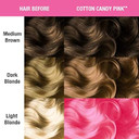 Manic Panic Cotton Candy Pink Hair Color - Amplified - (2Pk) Semi Permanent Hair Dye - Bright Pink Cool Toned Color - Glows In Blacklight - Vegan, Ppd & Ammonia-Free - For Coloring Hair On Women & Mencotton Candy Pink2 Count (Pack Of 1)