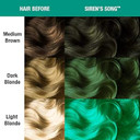 Manic Panic Sirenã¢ÂS Song Hair Color - Amplified - (2Pk) Semi Permanent Hair Dye - Neon Blue Green Color - Glows In Blacklight - Vegan, Ppd & Ammonia Free - For Coloring Hair On Women & Mensiren'S Song4 Fl Oz (Pack Of 2)