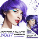 Punky Colour Box Kit Violet - For Bleached, Blonde Or Highlighted Hair, Non-Damaging Hair Dye, Vegan, Ppd And Paraben Free, Conditions Hair, Vibrant Hair Color, Lasts Up To 35 Washesviolet3.5 Fl Oz (Pack Of 1)
