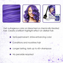 Punky Colour Box Kit Violet - For Bleached, Blonde Or Highlighted Hair, Non-Damaging Hair Dye, Vegan, Ppd And Paraben Free, Conditions Hair, Vibrant Hair Color, Lasts Up To 35 Washesviolet3.5 Fl Oz (Pack Of 1)