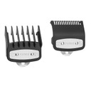 Yinke Clipper Guards For Wahl Clippers, Hair Trimmer Guide Combs With Metal Clip, 2 Cutting Lengths 1/8In & 3/8In, Fits Most Size Wahl Clippers (2-Piece Set, Black)Black