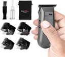 Ritter Hair & Beauty Care F-1C Mini Beard/Hair Trimmer, 0Mm Balding Clippers And Skull Shaver, Zero-Gapped T-Blade, Work Corded/Cordless, Rechargeable. (Gray)Gray