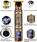 Javenyiman Professional Hair Trimmer For Men,T-Blade Zero Gapped Cordless Hair Trimmer Edger Clipper For Hair Cutting Rechargeable Hair Liners Electric Beard Trimmer Shaver With Led Display
