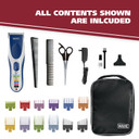 Wahl Color Pro Cordless Rechargeable Hair Clipper & Trimmer  Easy Color-Coded Guide Combs - For Men, Women, & Children  Model 9649P