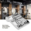 Salon Scissors Holder Racksegbeauty Hair Salon Shear Holder For Stylist, Professional Barber Shop Hair Cutting Scissors Organizer For Hairdressers, Scissors Storage Tray Barber Shear Accessorysilver