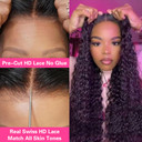 Jenniferita 26 Inch Wear And Go Glueless Wigs Human Hair Pre Plucked Pre Cut Lace 180% Density No Glue Deep Wave Lace Front Wigs Human Hair For Women Transparent Lace Closure Wigs Natural Color4X4 Natural Black Deep Wave Wig26 Inch