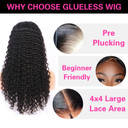 Jenniferita 26 Inch Wear And Go Glueless Wigs Human Hair Pre Plucked Pre Cut Lace 180% Density No Glue Deep Wave Lace Front Wigs Human Hair For Women Transparent Lace Closure Wigs Natural Color4X4 Natural Black Deep Wave Wig26 Inch