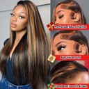 Onechuly Highlight Lace Front Wig Human Hair 200% Density 1B/30 13X4 Full Lace Front Wigs Human Hair Glueless Pre Plucked With Baby Hair Balayage Ombre Straight Hd Transparent Lace Front Wig 24 Inchhighlight Ombre 1B/3024 Inch Onechuly Highlight Lace Front Wig Human Hair 200% Density 1B/30 13X4 Full Lace Front Wigs Human Hair Glueless Pre Plucked With Baby Hair Balayage Ombre Straight Hd Transparent Lace Front Wig 24 Inchhighlight Ombre 1B/3024 Inch